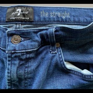 7 For All Mankind size 34 zipper fly “the straight” cut Jeans in great condition